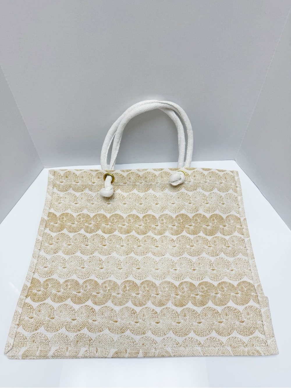 Manaola - Kiaho Lei Kupee Jute Tote Bag
